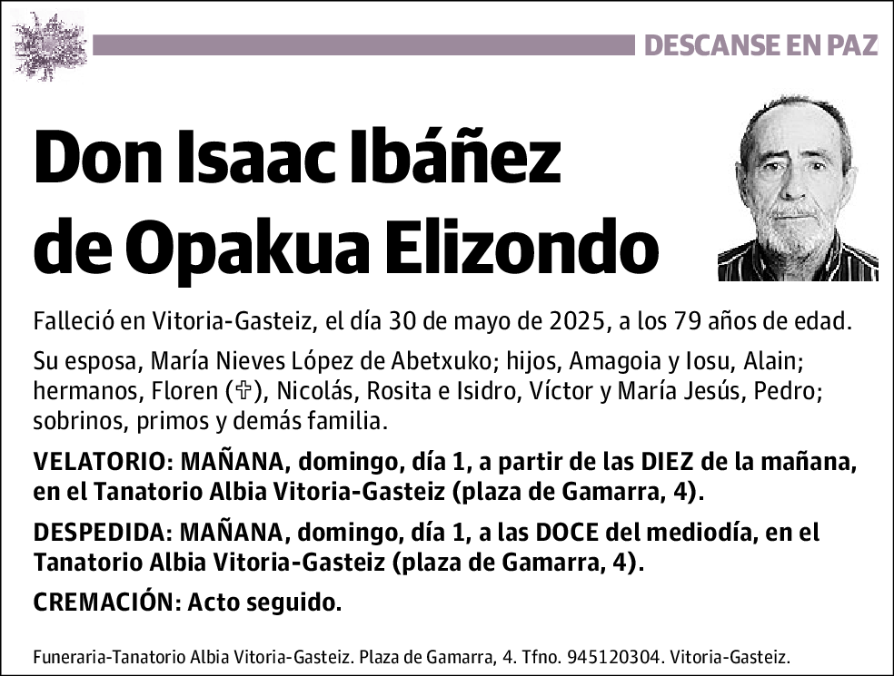 Isaac Ibáñez de Opakua Elizondo