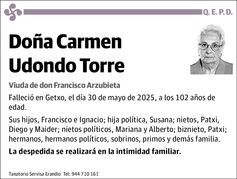 Carmen Udondo Torre