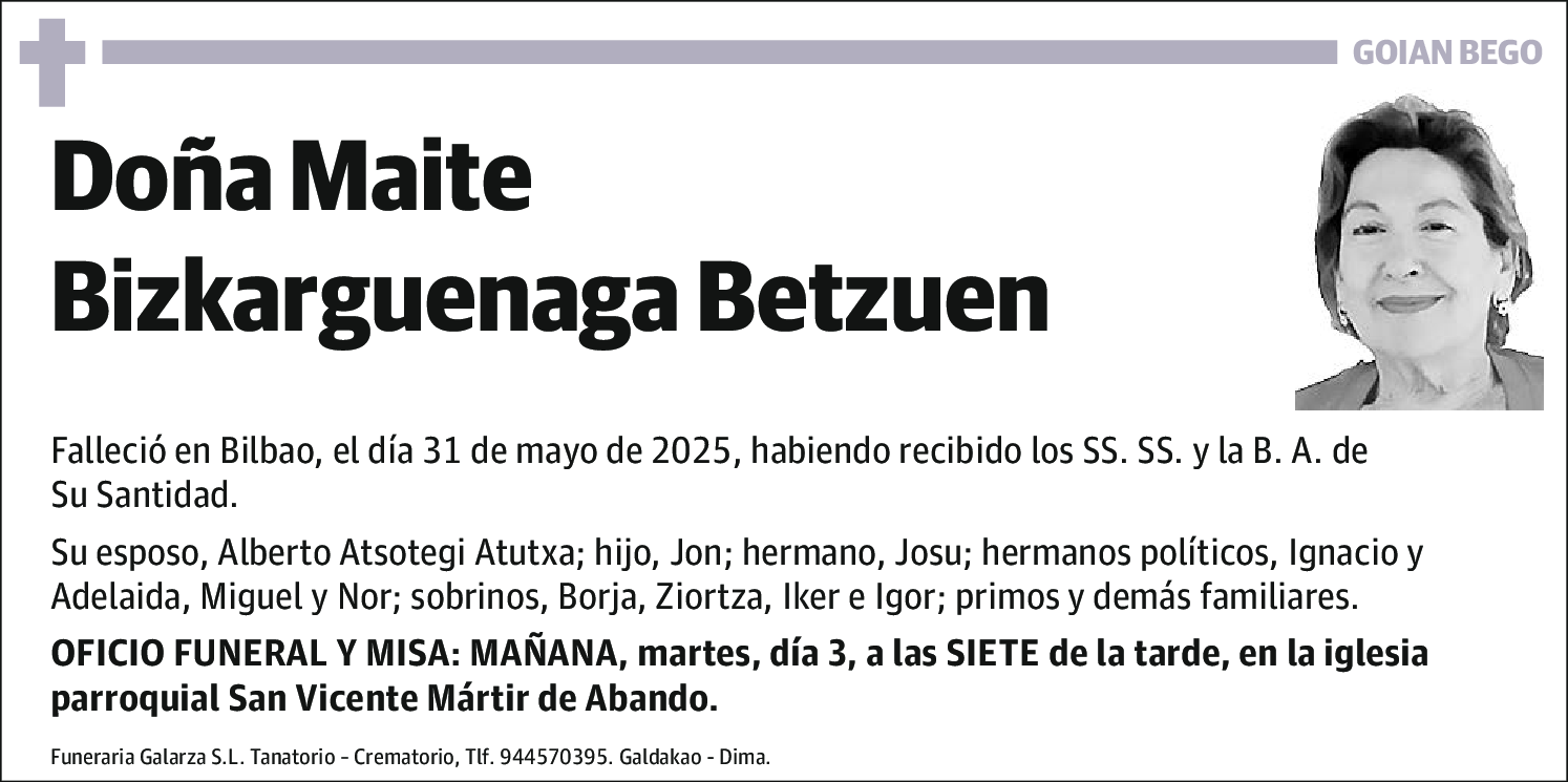 Miren Maite Bikarguenaga Betzuen