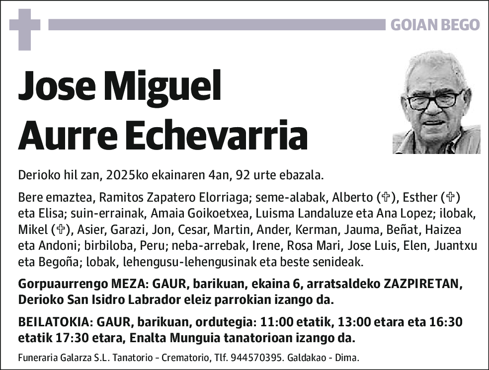 Jose Miguel Aurre Echevarria