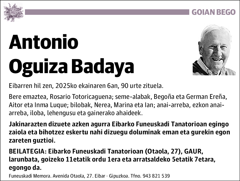 Antonio Oguiza Badaya