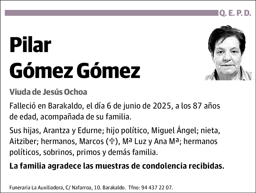 Pilar Gómez Gómez