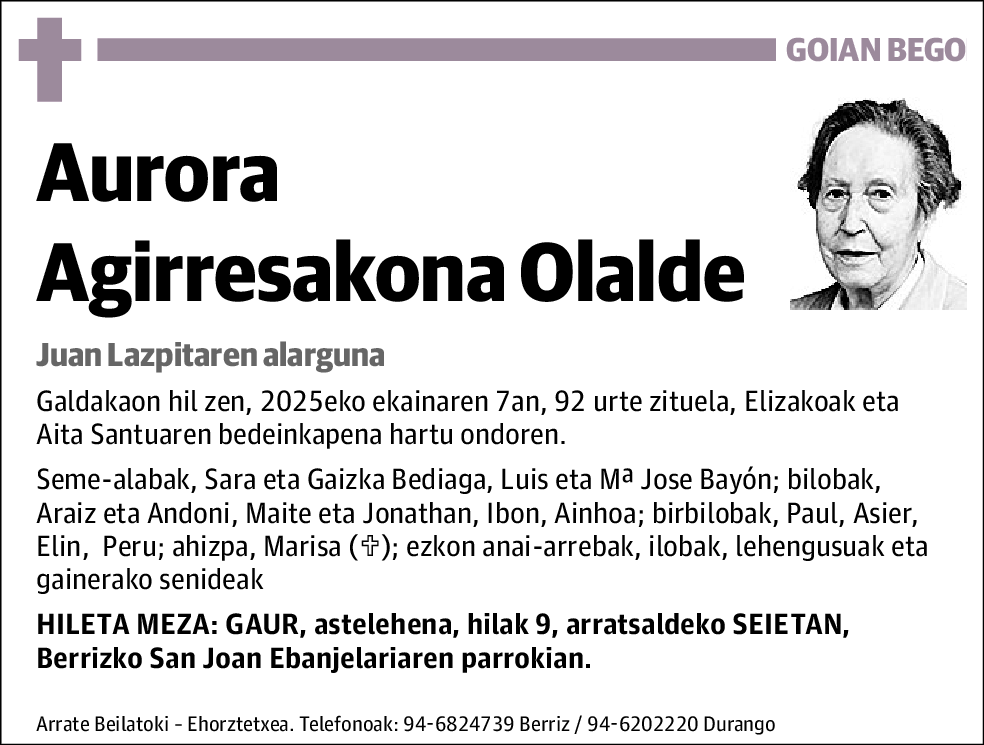 Aurora Agirresakona Olalde