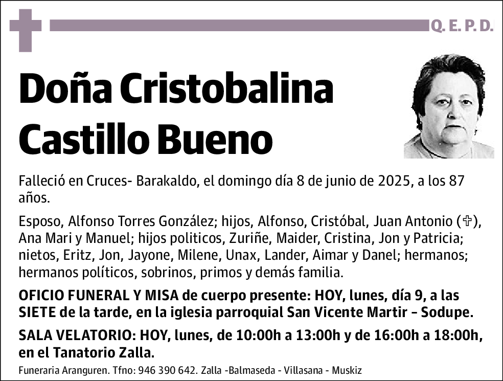Cristobalina Castillo Bueno