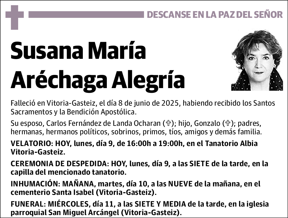 Susana María Aréchaga Alegría