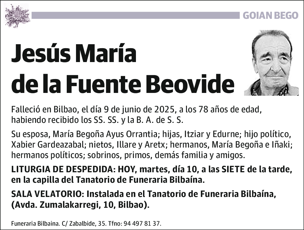 Jesús María de la Fuente Beovide