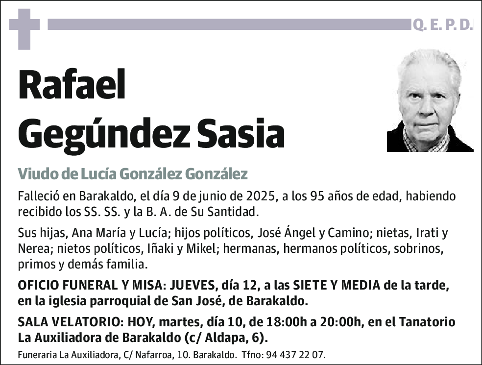 Rafael Gegúndez Sasia