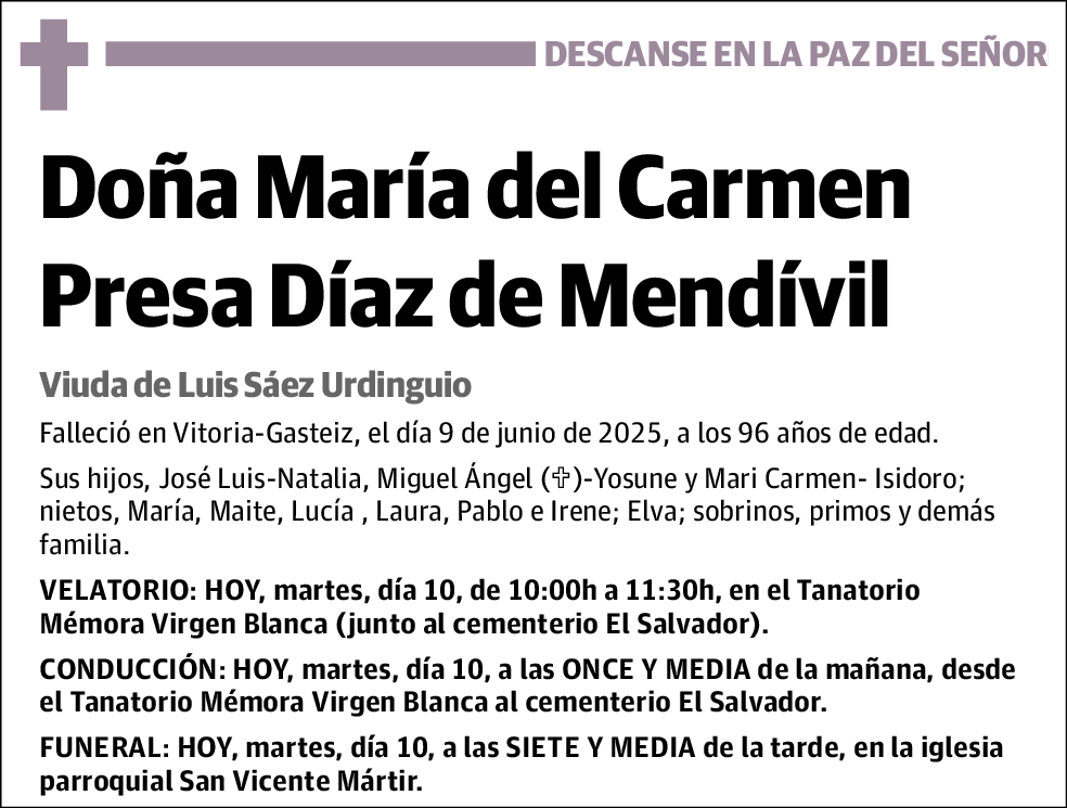 María del Carmen Presa Díaz de Mendívil