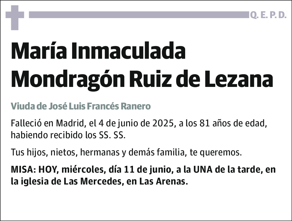 Maria Inmaculada Mondragon Ruiz de Lezana