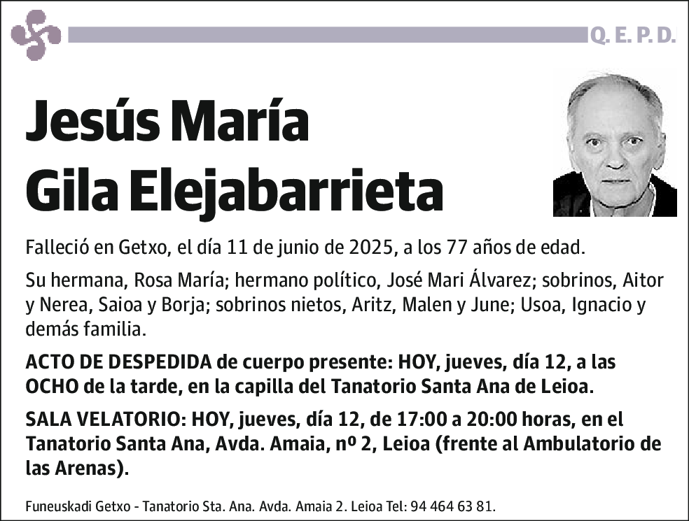 Jesús María Gila Elejabarrieta
