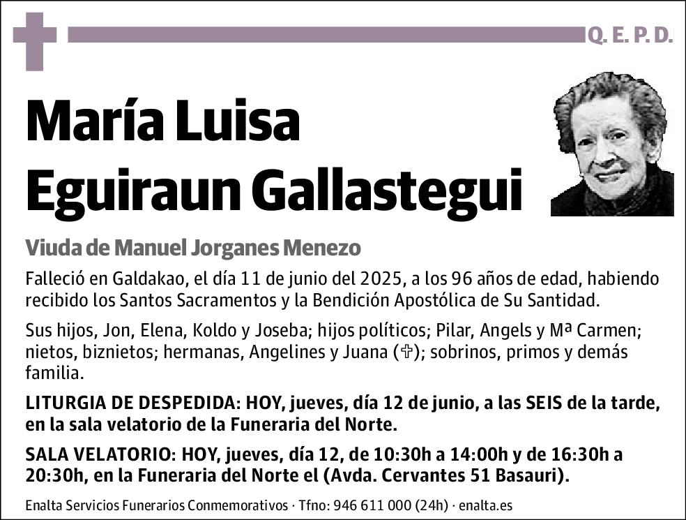 María Luisa Eguiraun Gallastegui