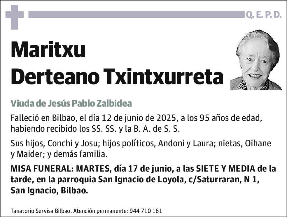 Maritxu Derteano Txintxurreta