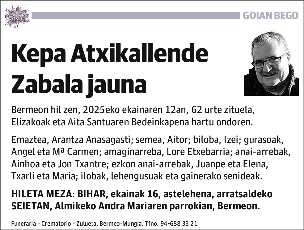 Kepa Atxikallende Zabala