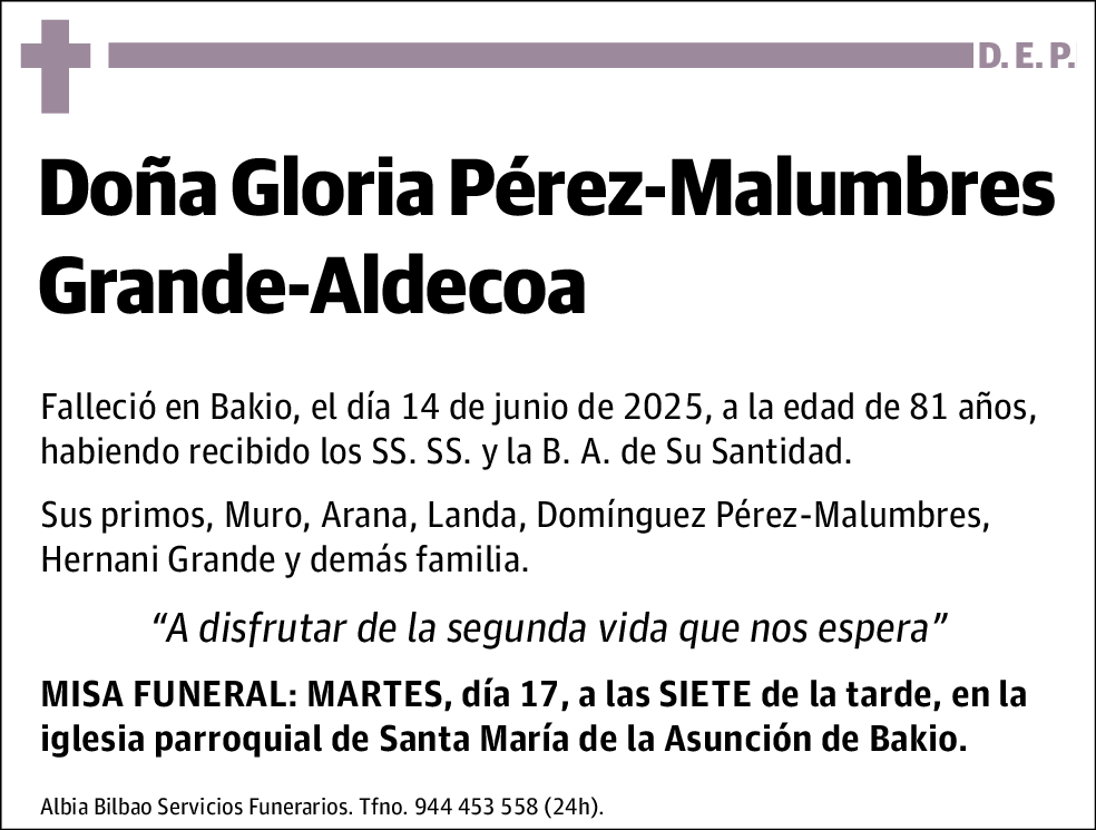 Gloria Pérez-Malumbres Grande-Aldecoa