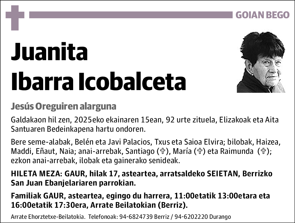 Juanita Ibarra Icobalceta