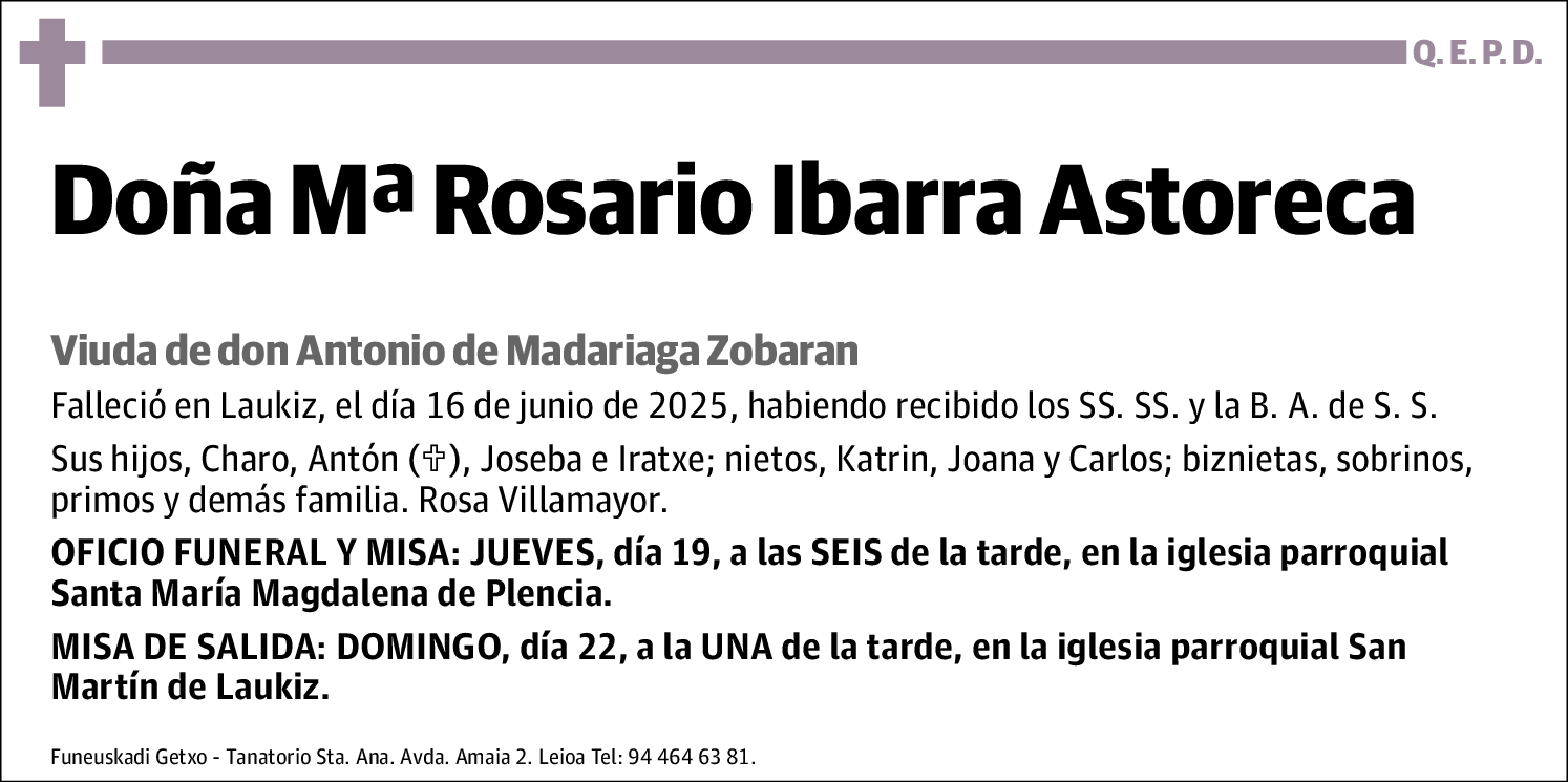 Mªrosario Ibarra Astoreca