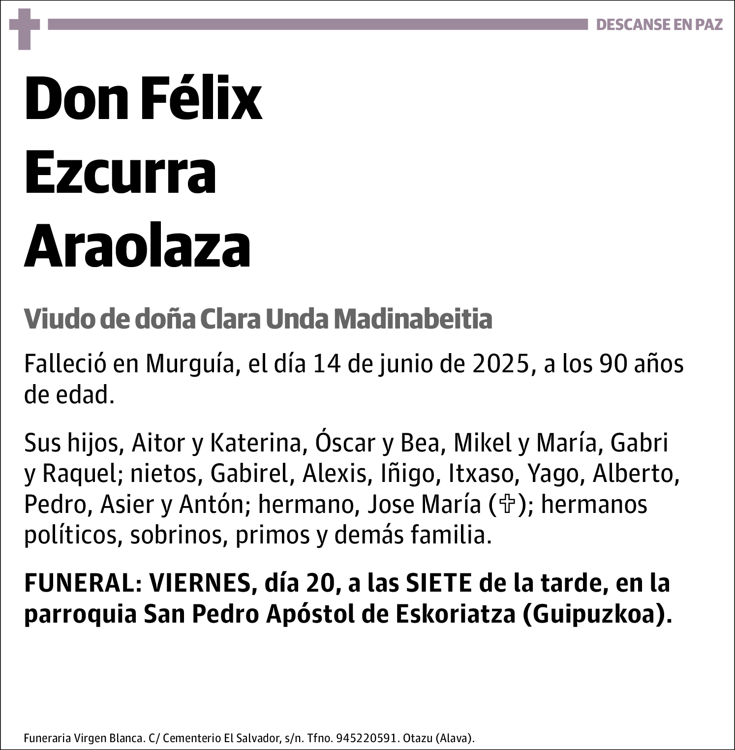 Felix Ezcurra Araolaza