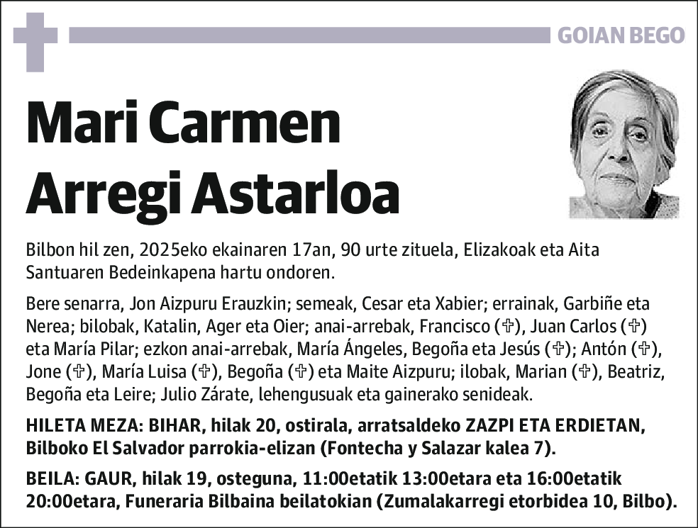 Mari Carmen Arregi Astarloa