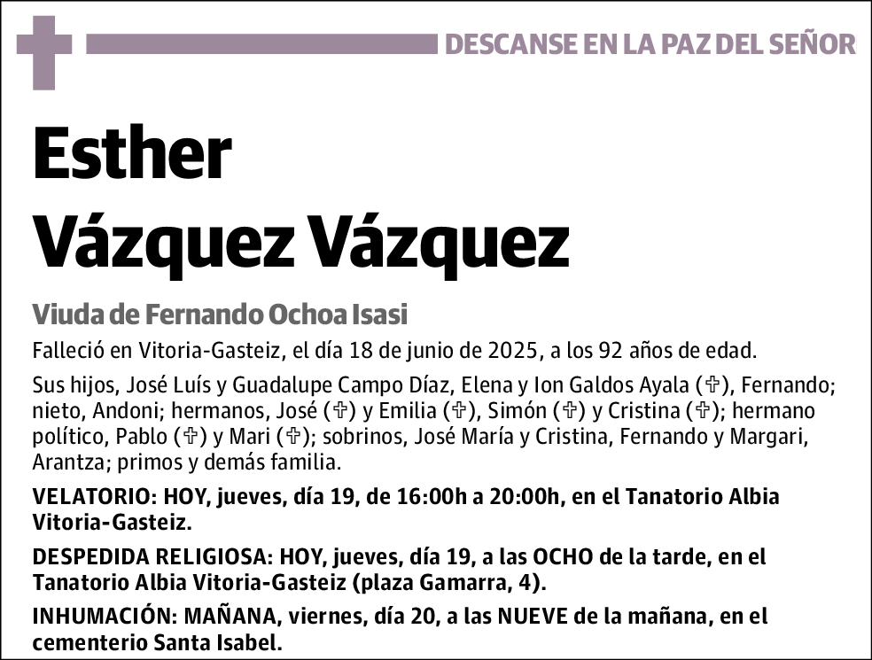 Esther Vázquez Vázquez