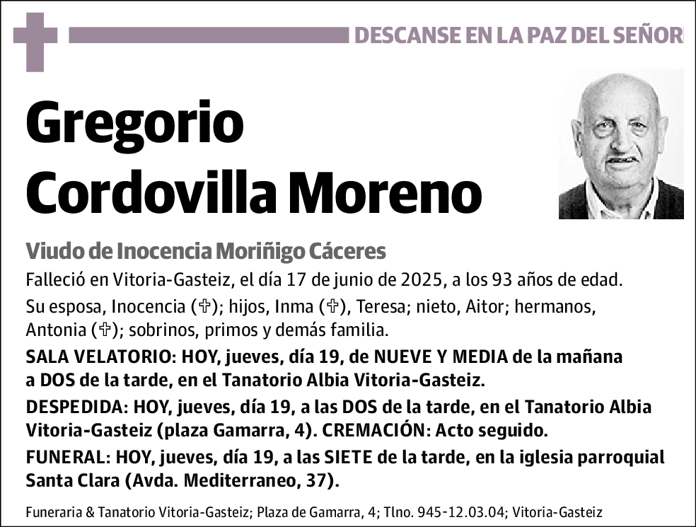 Gregorio Cordovilla Moreno