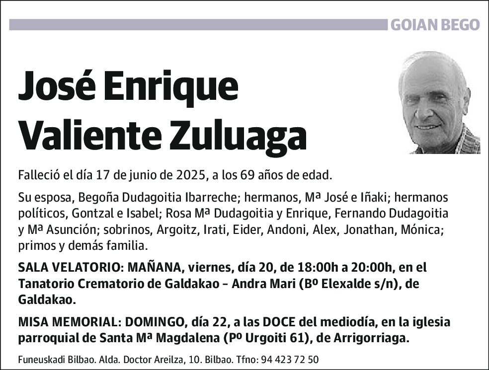 Jose Enrique Valiente Zuluaga