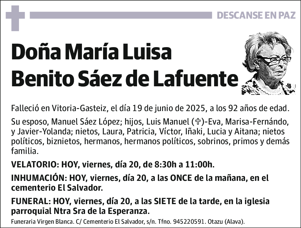 María Luisa Benito Sáez de Lafuente