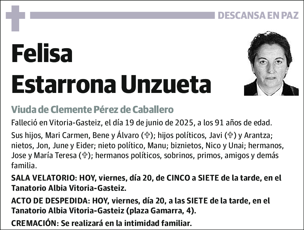 Felisa Estarrona Unzueta
