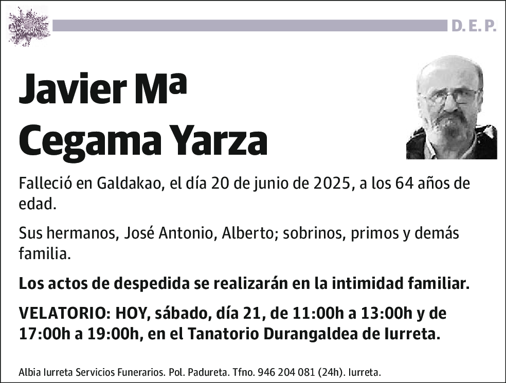 Javier María Cegama Yarza