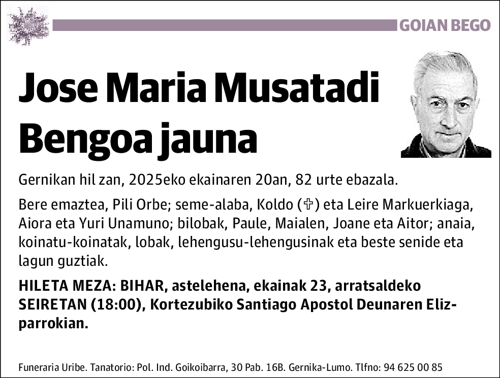 Jose Maria Musatadi Bengoa