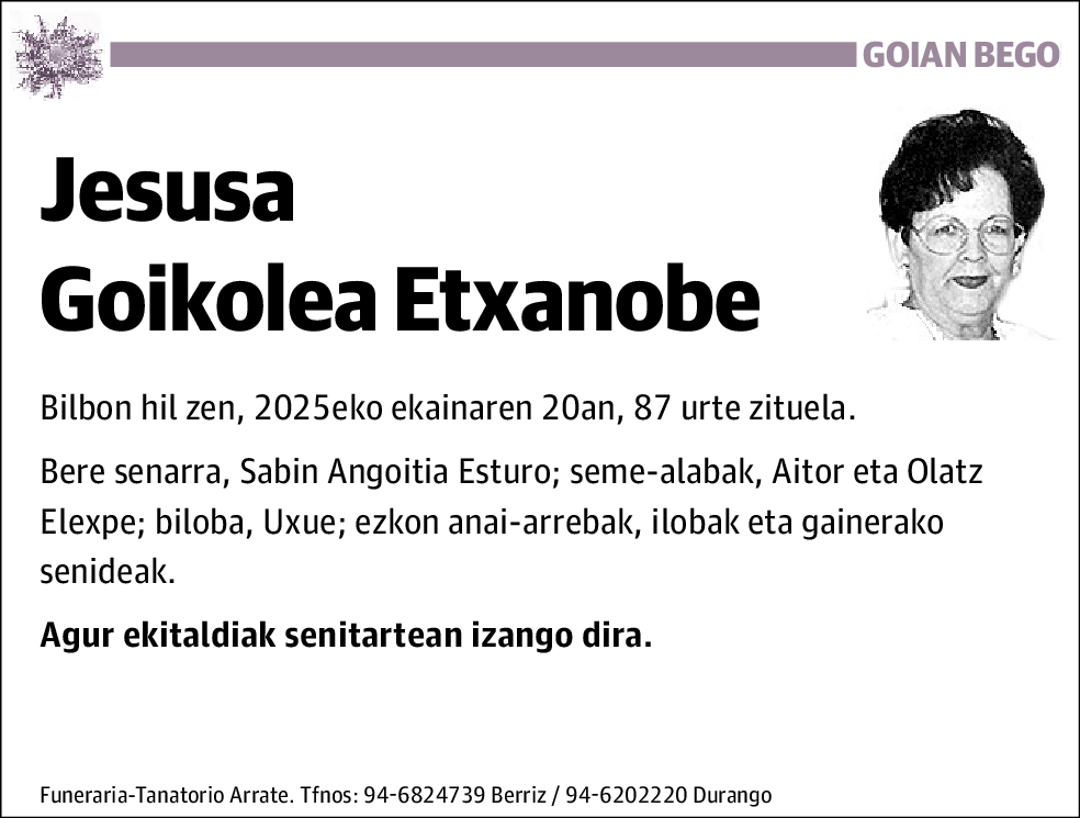 Jesusa Goikolea Etxanobe