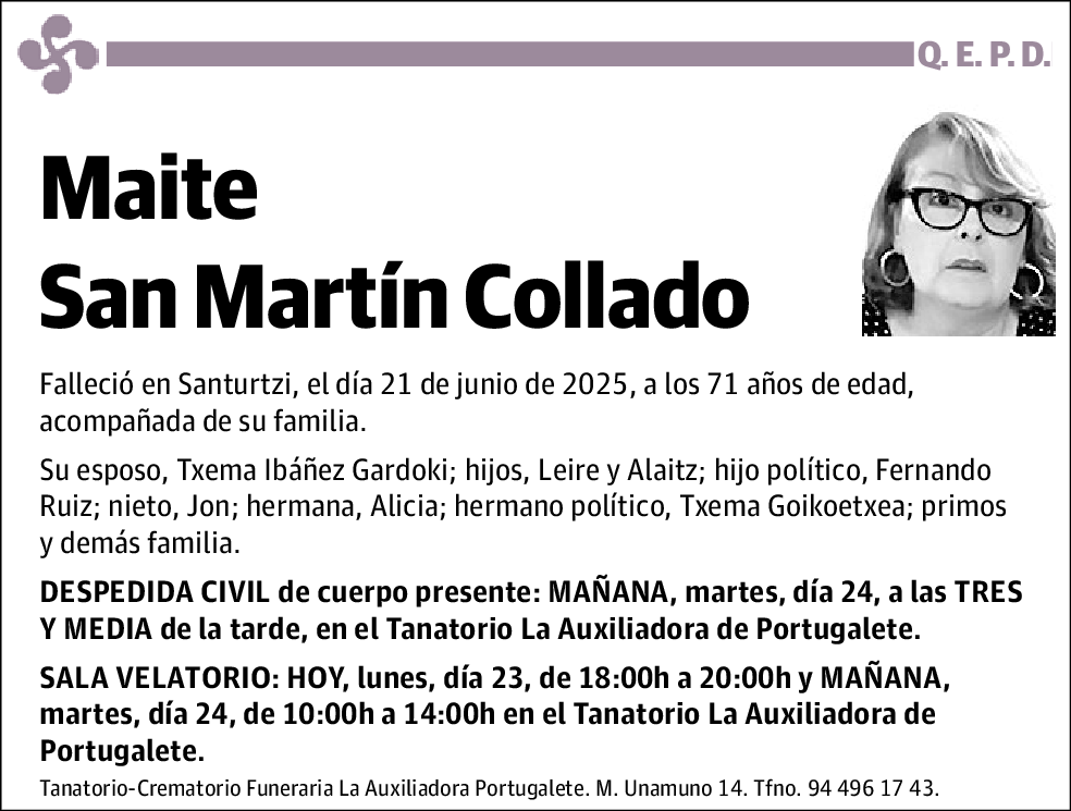 María Teresa San Martín Collado