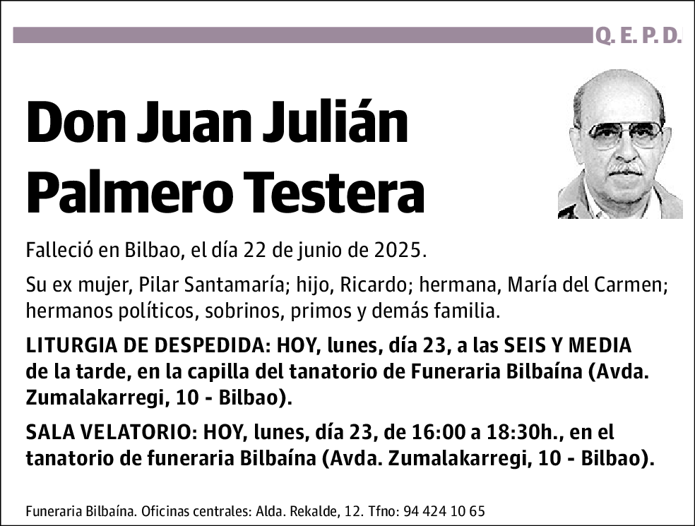 Juan Julián Palmero Testera
