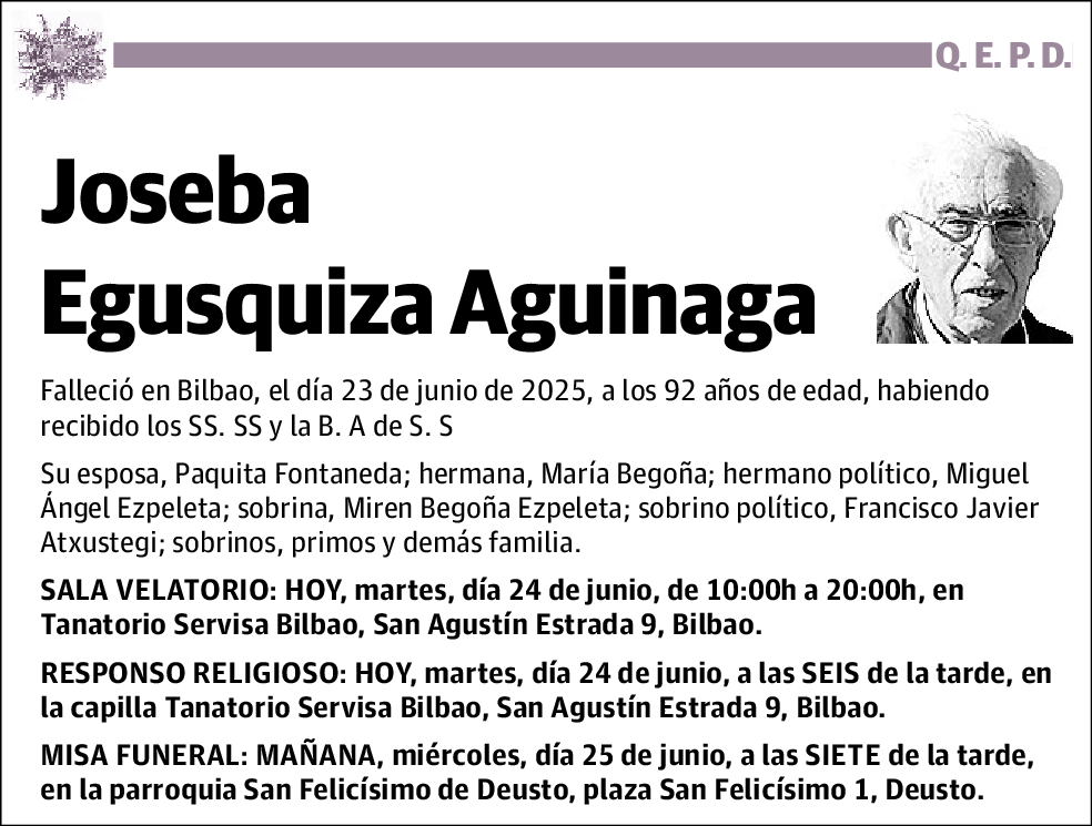 Joseba Egusquiza Aguinaga