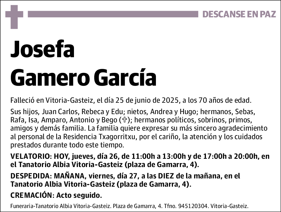Josefa Gamero García