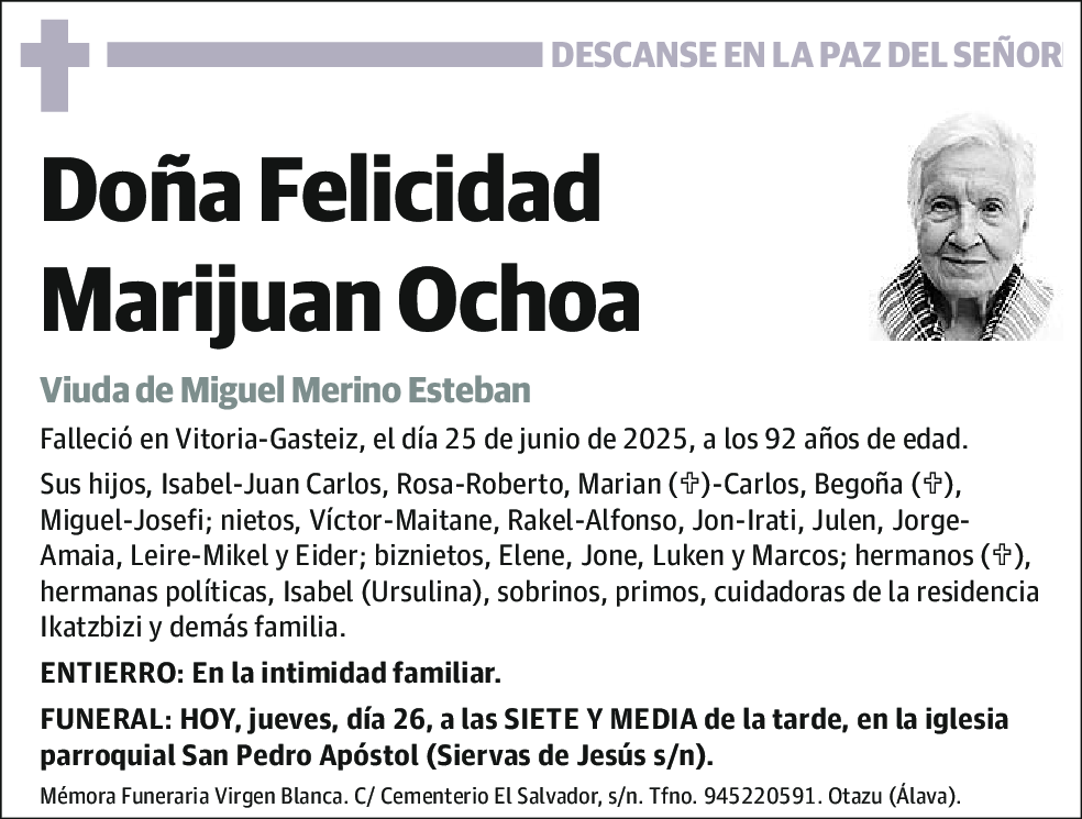 Felicidad Marijuan Ochoa
