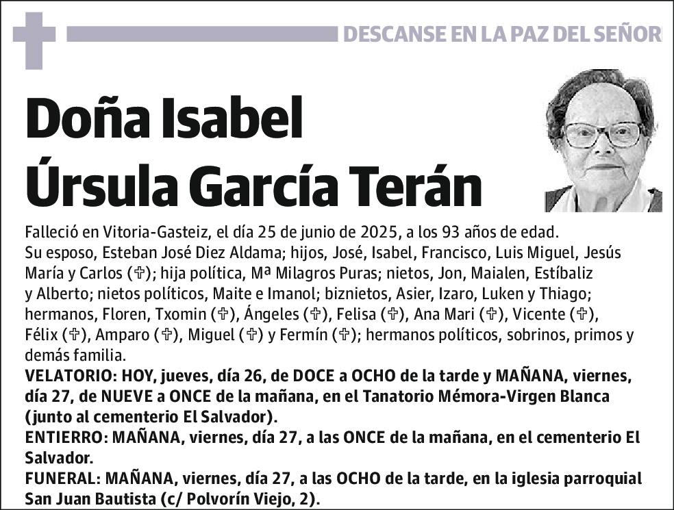 Isabel Úrsula García Terán