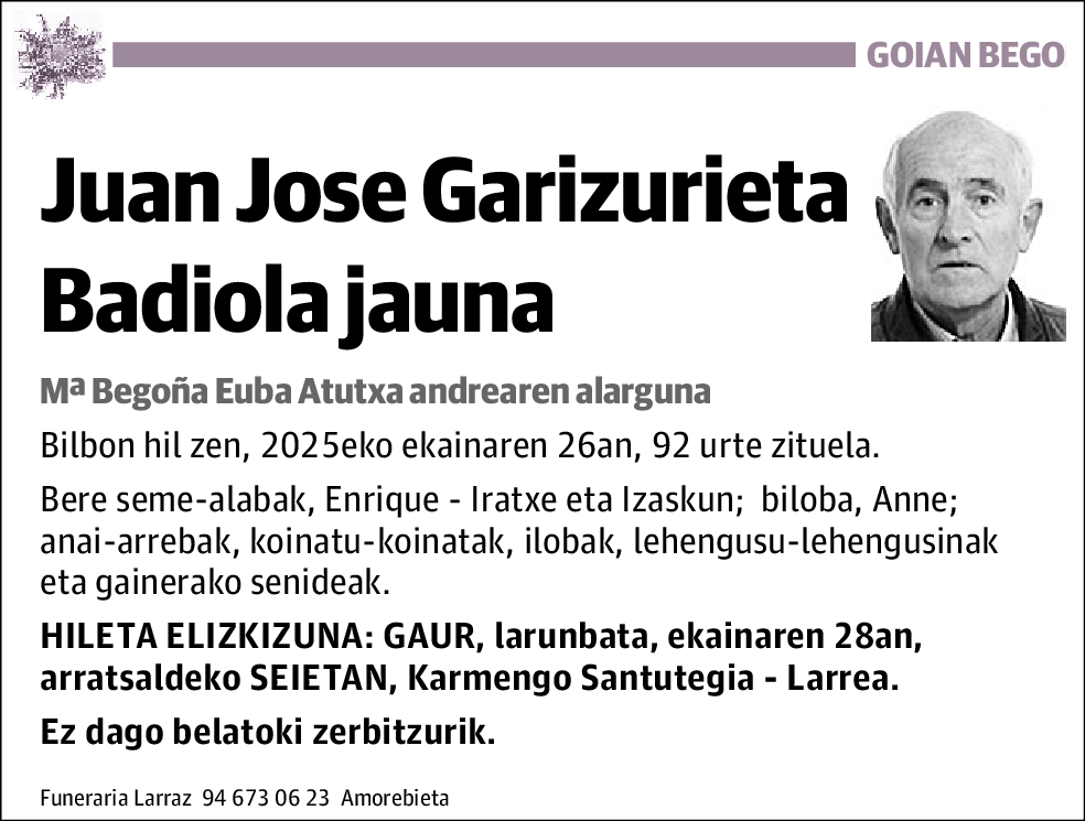 Juan Jose Garizurieta Badiola