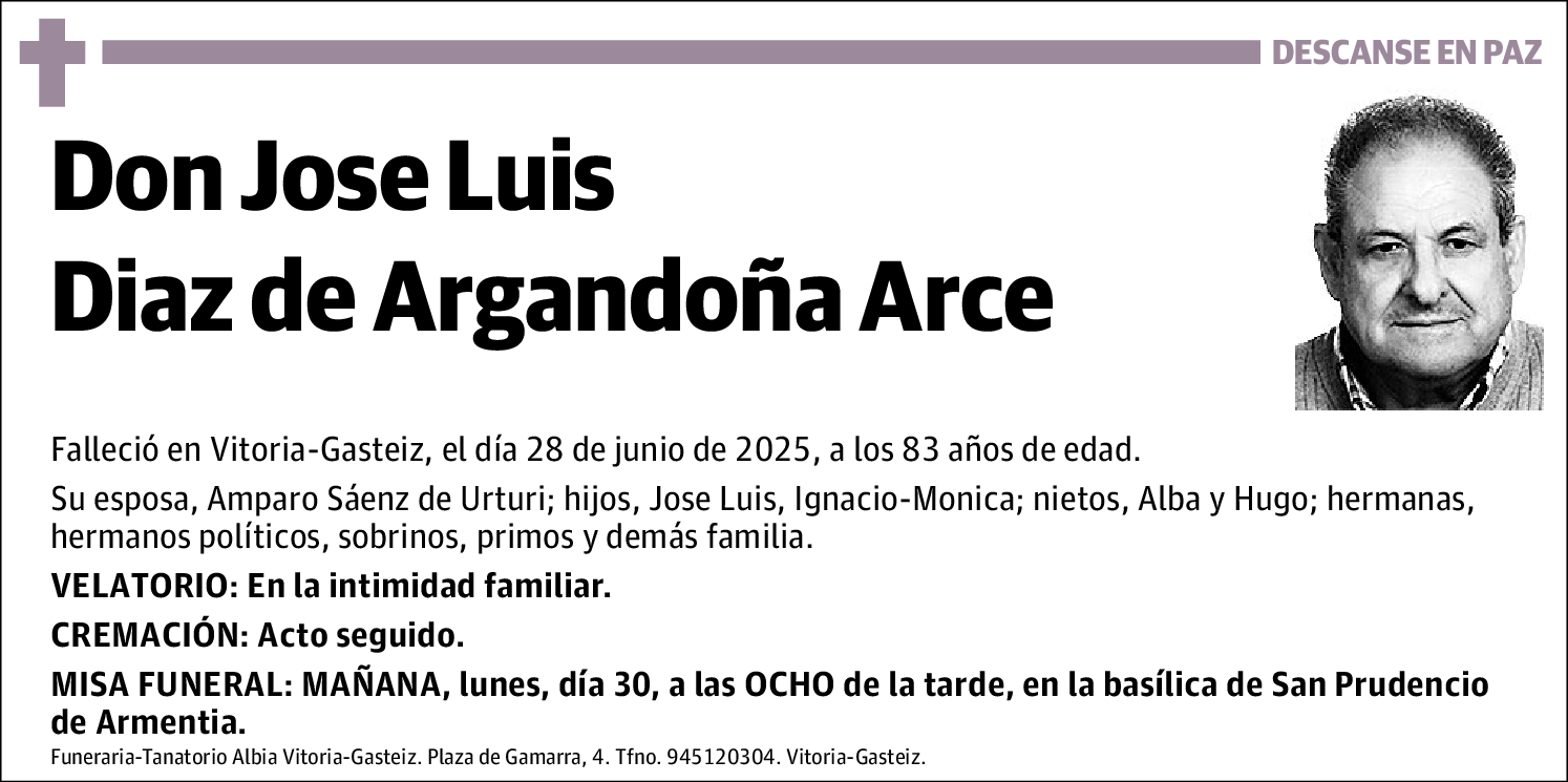 Jose Luis Diaz de Argandoña Arce