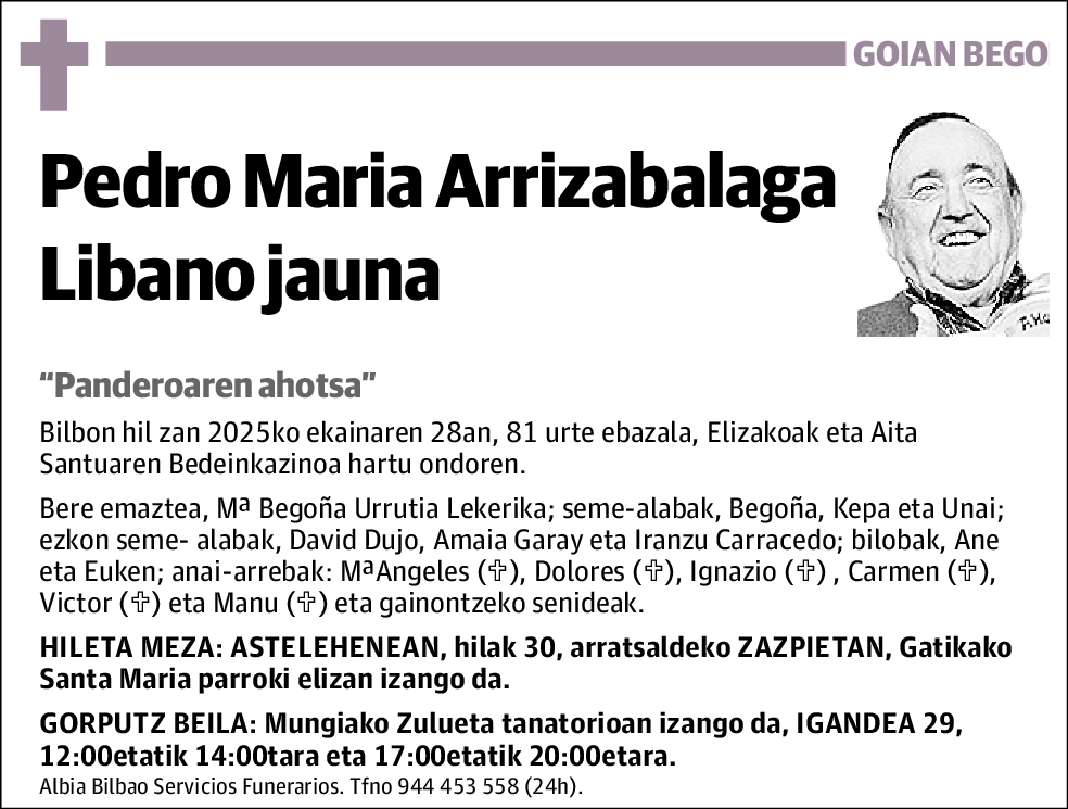 Pedro Maria Arrizabalaga Libano