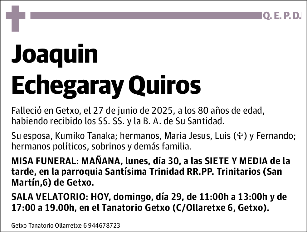 Joaquin Echegaray Quiros