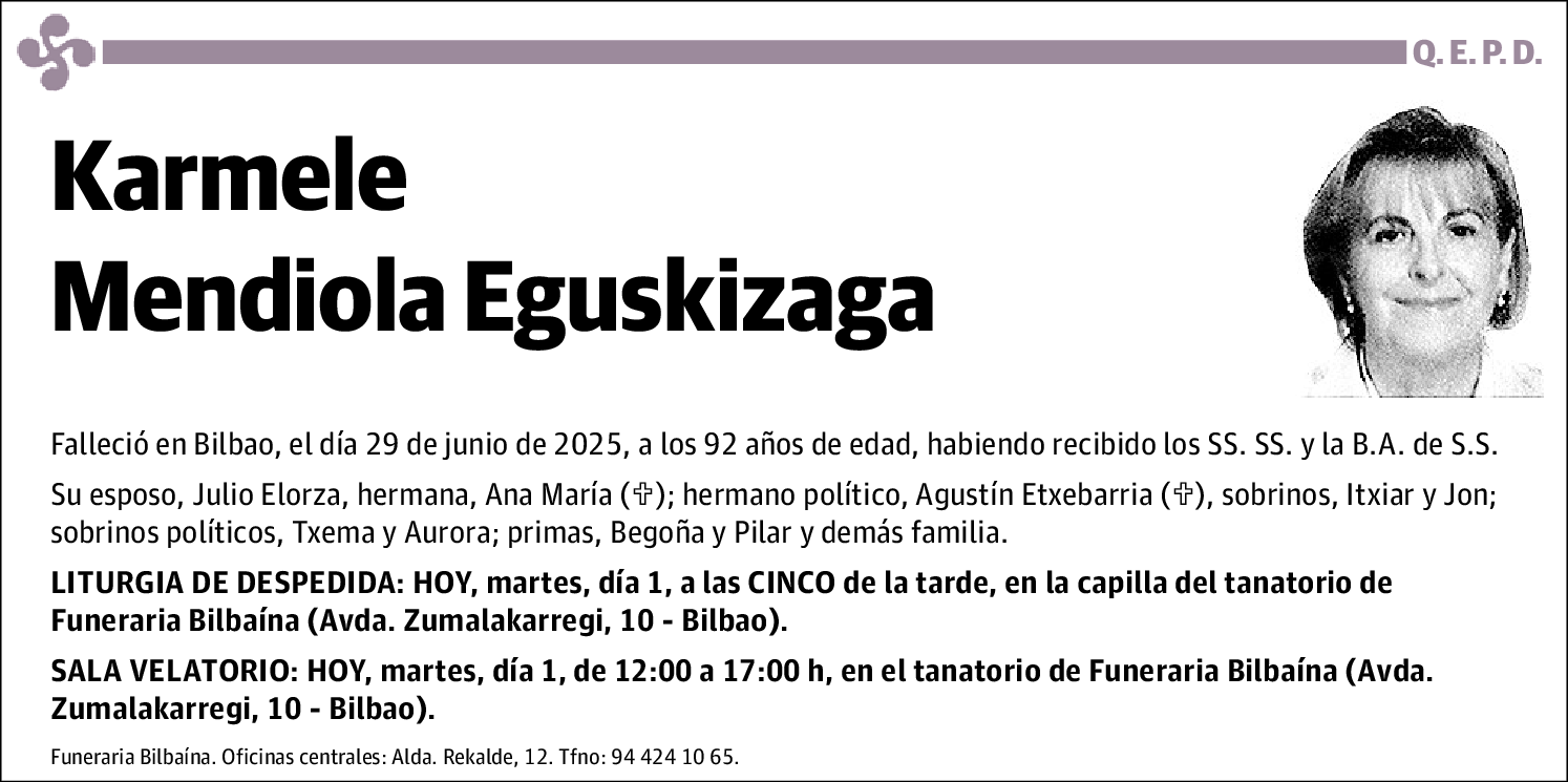 Karmele Mendiola Esguskizaga