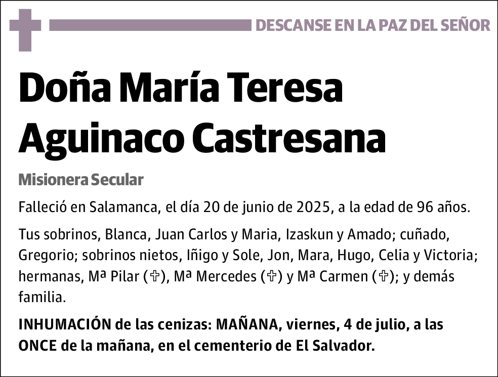 María Teresa Aguinaco Castresana