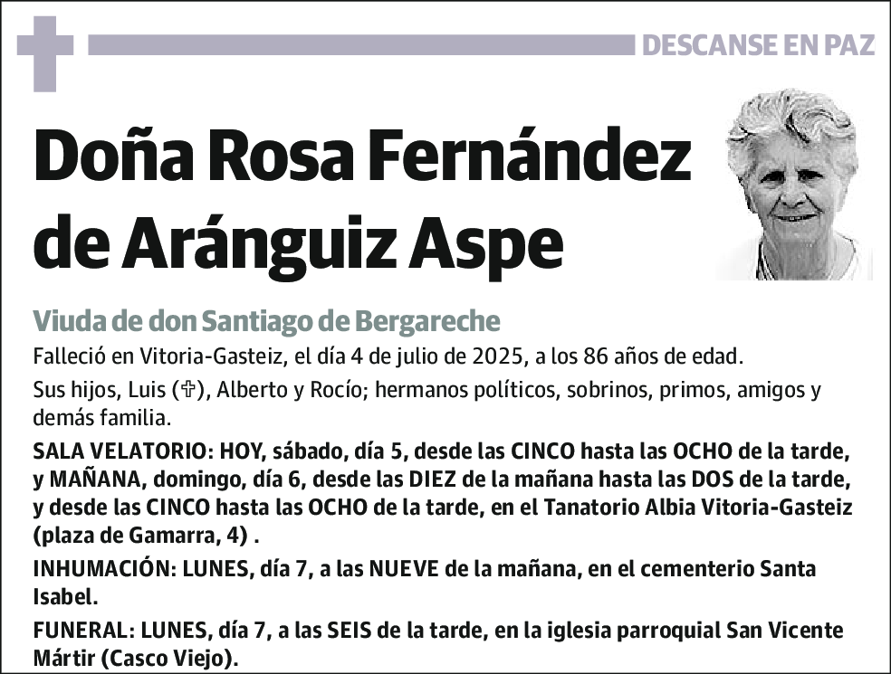 Rosa Fernández de Aránguiz Aspe