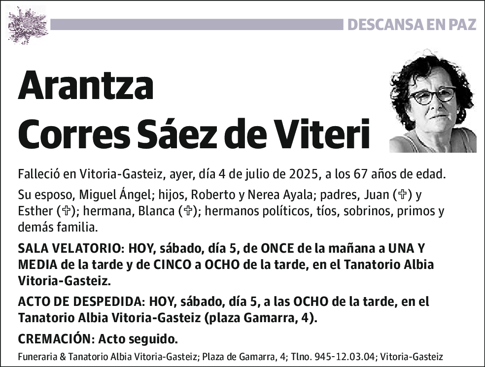 Arantza Corres Saez de Viteri