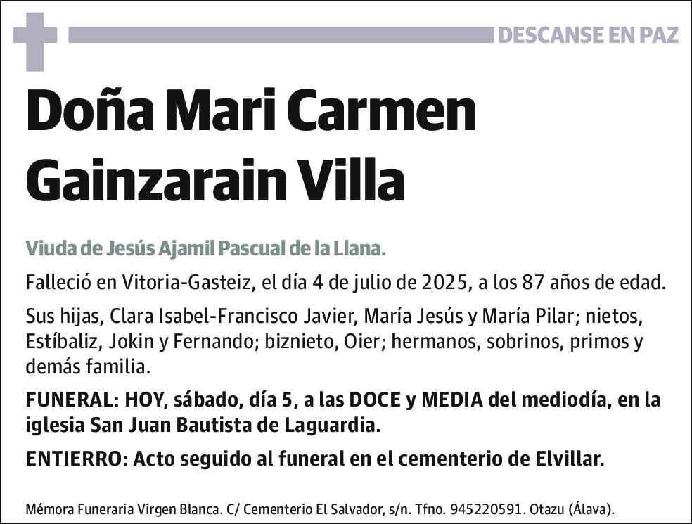 Mari Carmen Gainzarain Villa
