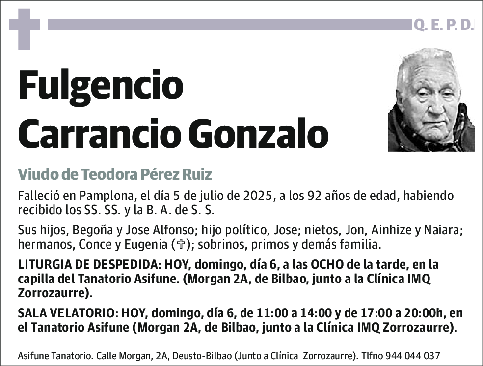 Fulgencio Carrancio Gonzalo