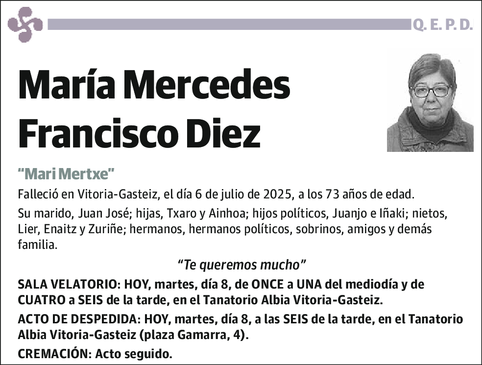 Maria Mercedes Francisco Diez