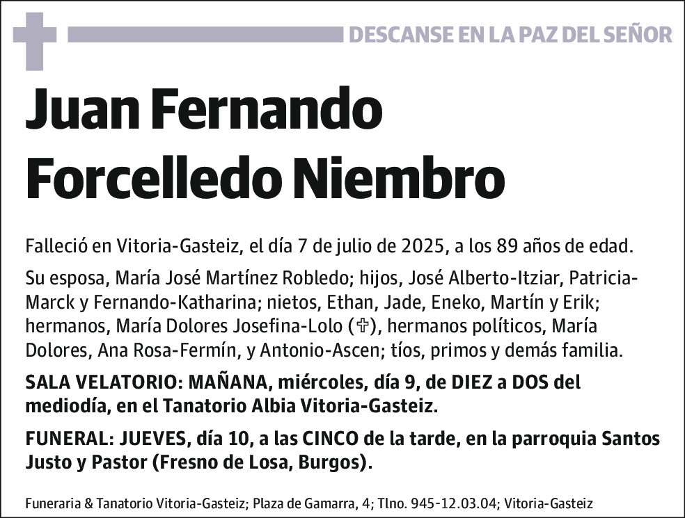 Juan Fernando Forcelledo Niembro