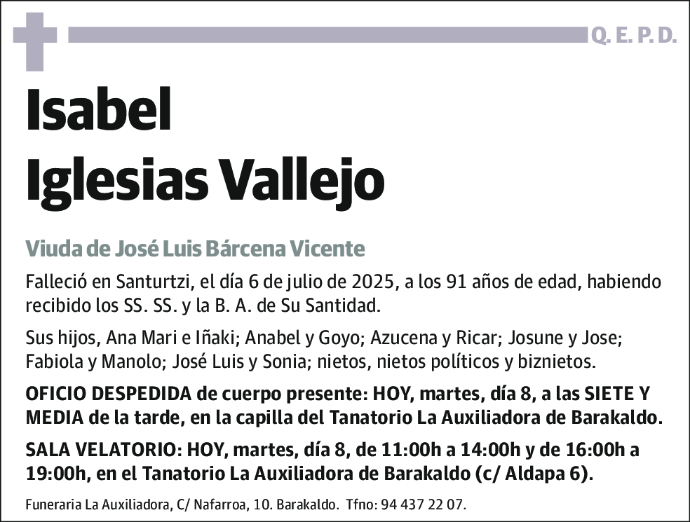 Isabel Iglesias Vallejo