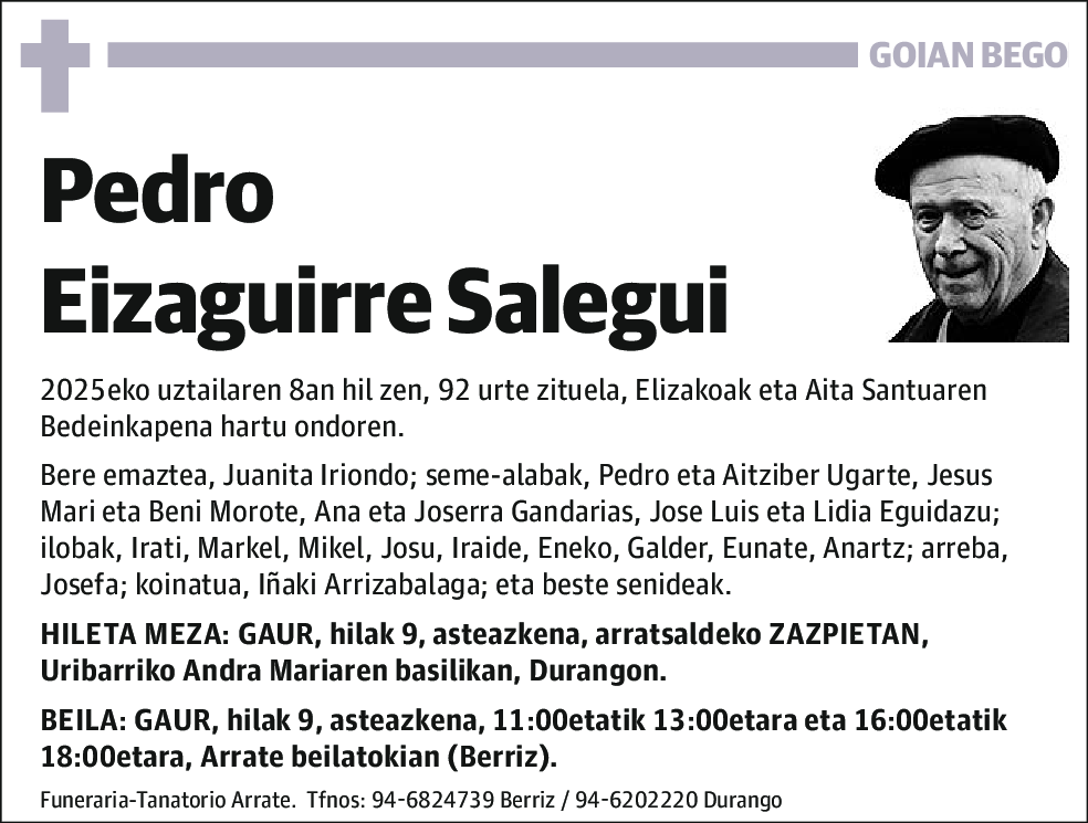 Pedro Eizaguirre Salegui